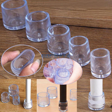 Transparent Protective Cover Chair Leg Cap Clear Non-Slip Noise Reduction Foot Leg Cap