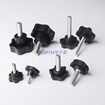Star Shape Screw Knobs / Beach Umbrella Thread Knurling Handle Screw Knob for Machine Tool / Tightening Screw Grip Handle