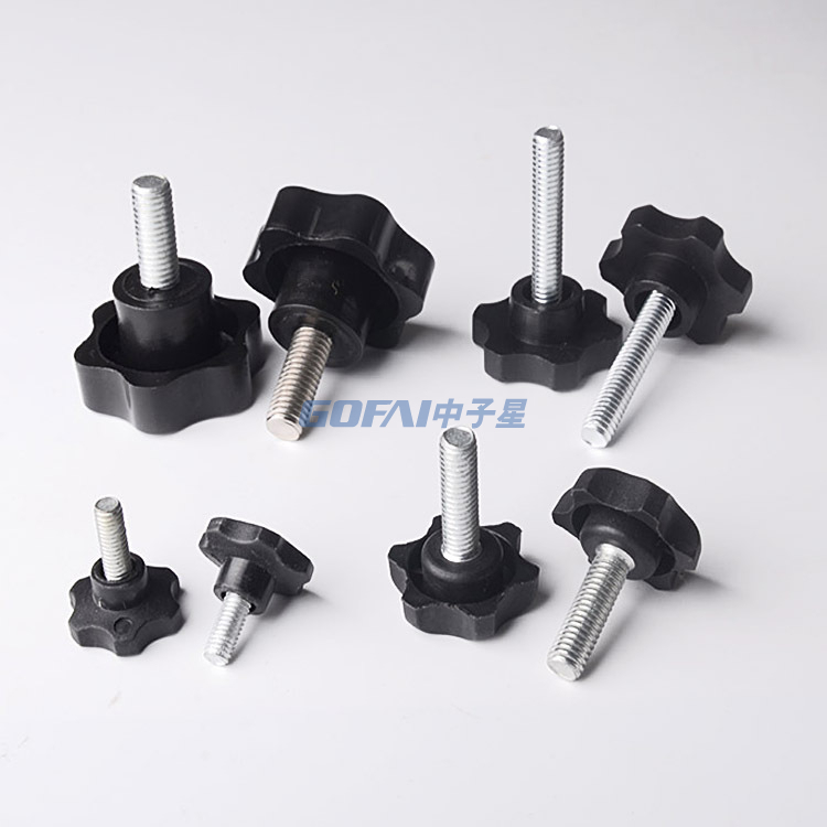 Star Shape Screw Knobs / Beach Umbrella Thread Knurling Handle Screw Knob for Machine Tool / Tightening Screw Grip Handle