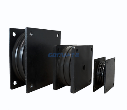 Square Shear Rubber Shock Absorber with Spring Steel Plate Sandwich