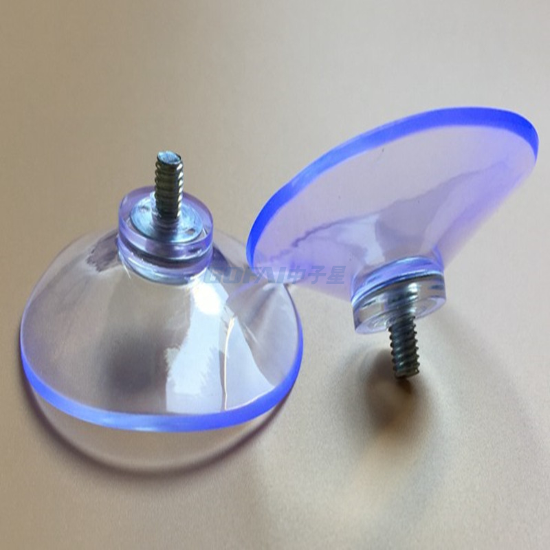 Transparent PVC Strong Threaded Suction Cup with Screw Replacement Parts for Glass Table/High Quality Clear M4 M5 M6 M8 Suckers
