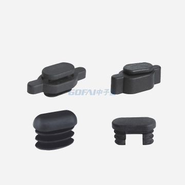Supplier Furniture Black Plastic Oblique Oval End Cap Tubing Insert Pipe Plugs