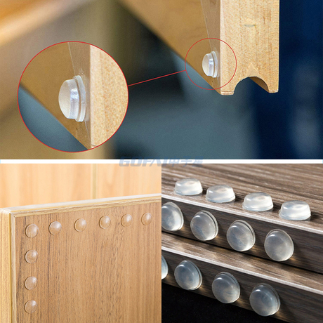 Sound Dampening Round Small Soft Adhesive Cabinet Furniture Bumpers Door Stopper