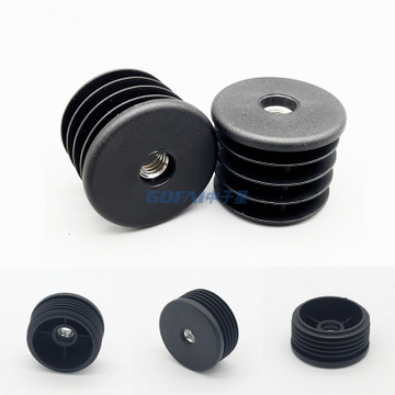 38*M8 Nut Round Plastic Threaded Insert Plug for Furniture Chair Leg Pipe Tube