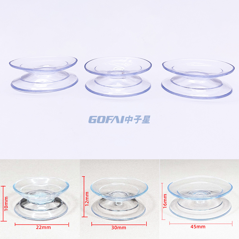 Glass Table Top Anti Slip Clear PVC Double Sided Suction Cup