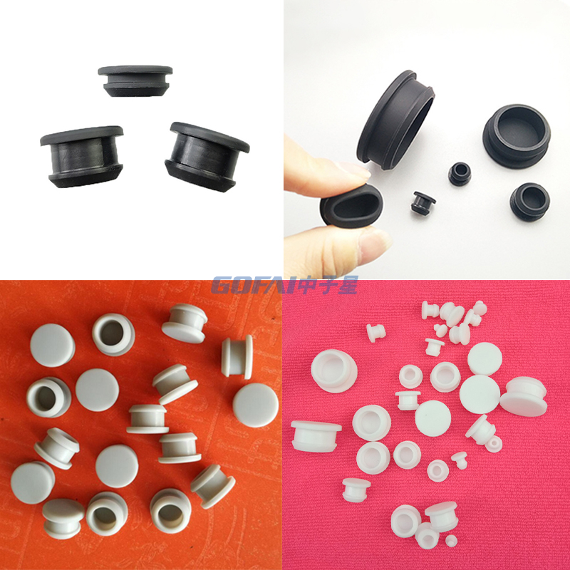 Snap-on Anti Drop Silicone Hole Plug Blanking End Cap with Slot for Pipe Tube