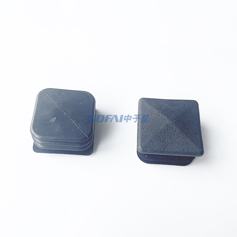 20mm 25mm 30mm 40mm Square Furniture Tower Type PE Insert Diamond Head Plastic Pipe End Cap for Chair Desk Leg Steel Tube