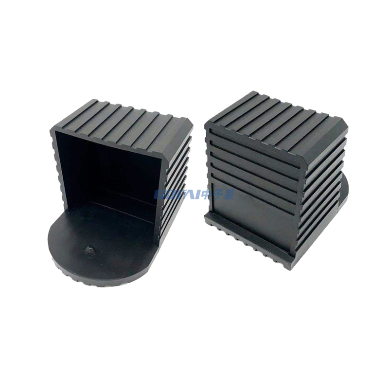 Fitness Equipment Accessories 75*75 mm PVC Foot Cap with Nail / Plastic Anti-Slip Protector Tube End Cap