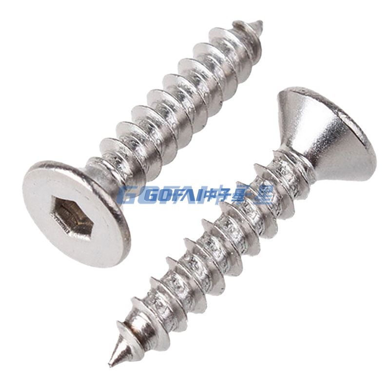 304 Stainless Steel Screw / Hexagonal Screw / M2/M3/M4 Countersunk Head Self-tapping Screw
