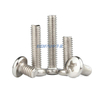 304 Stainless Steel Round Head Cross Shaped Screw with Intermediate Thread/Furniture Handle Screw/Black White Plastic Screw