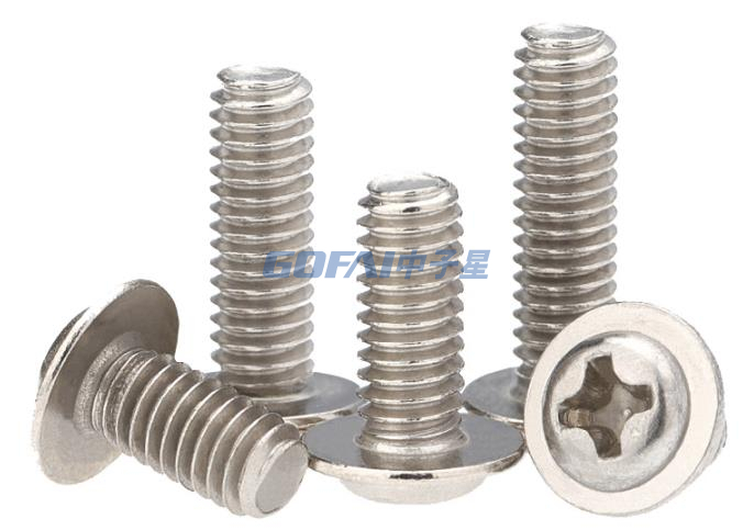 304 Stainless Steel Round Head Cross Shaped Screw with Intermediate Thread/Furniture Handle Screw/Black White Plastic Screw