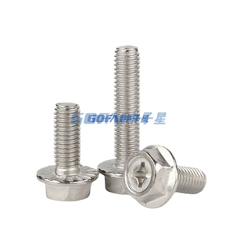 304 Stainless Steel Cross Recess Screw/Cross Flange Screw/Recessed Cross Concave Outer Hexagonal Machine Screws M3/M4/M5/M6/M8