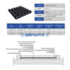 500*500*50 Floating Floor Vibration Insulation Pad High Elastic Rubber Vibration Insulation Pad