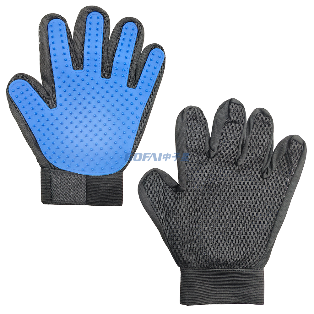 Pet Grooming Glove - Deshedding Brush for Dogs Cats, Gentle Hair Remover & Massage Mitt