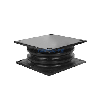 Square Shear Rubber Shock Absorber with Spring Steel Plate Sandwich