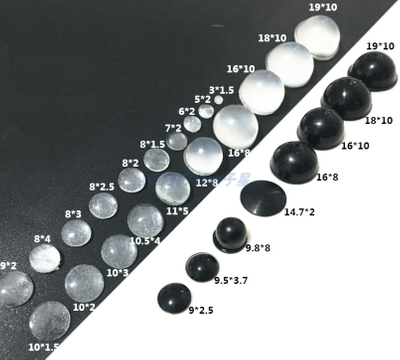 Hemispherical Sound Dampening Cabinet Door Silicone Bumper Pads