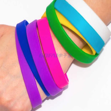 Customized Logo Basketball Advertisement Elastic Silicone Wristband Bracelet 