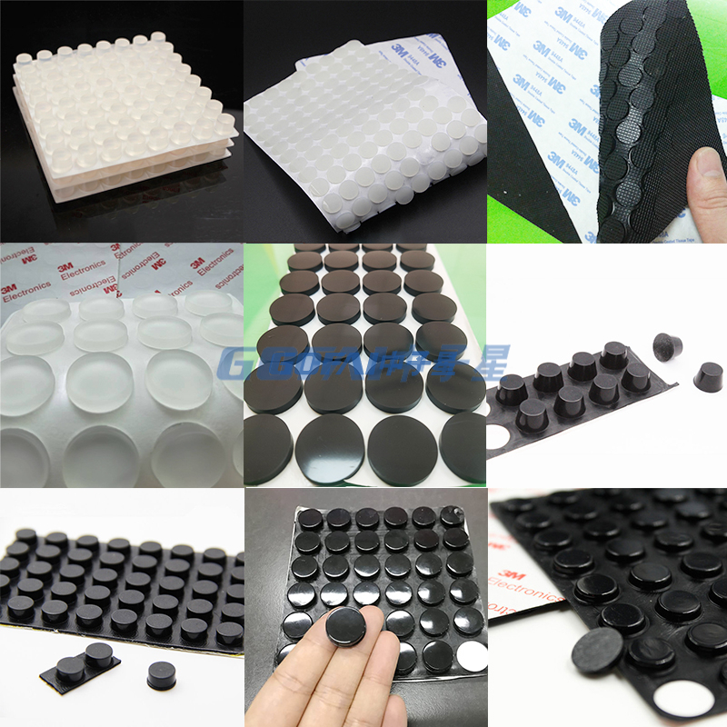 Round Self-Adhesive Silicone Rubber Feet Small Clear Non Slip Bumpers Door Pad with 3M Glue