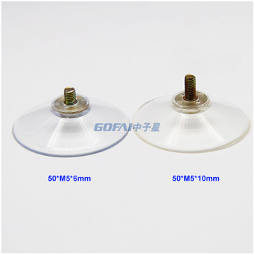 M5*50mm Clear PVC Screw Suction Cup with Screw and Nut for Table Glass Mirror