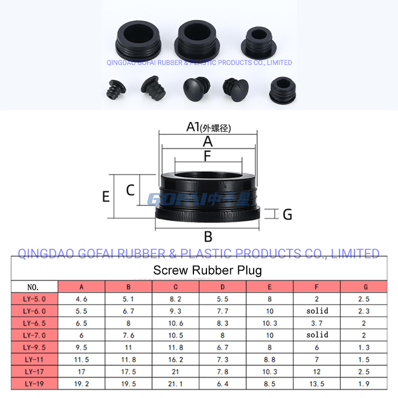 High Temperature Risistant Soft Silicone Rubber Screw Hole Plug