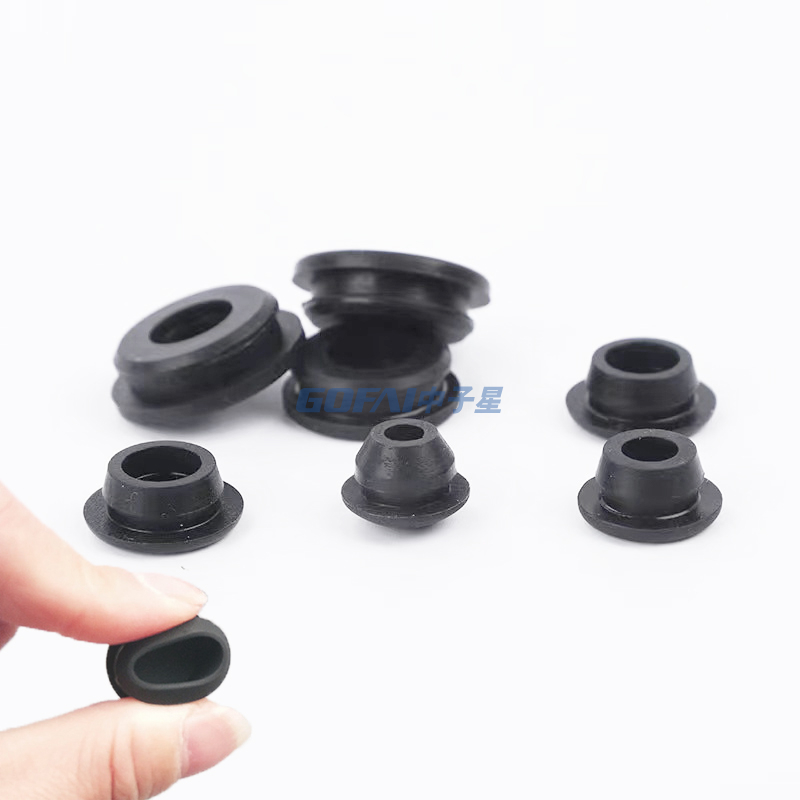 Snap-on Anti Drop Silicone Hole Plug Blanking End Cap with Slot for Pipe Tube