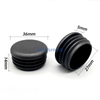 33.5 mm Tubing Plastic End Caps / 34 mm 36mm Blanking End Caps Round Tube Inserts Pipe Plug