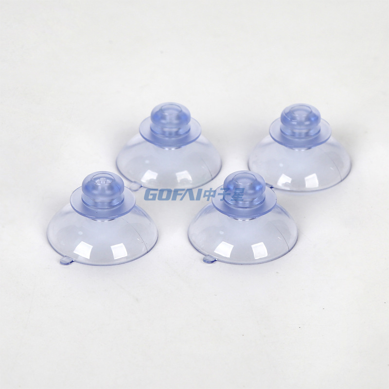 Mushroom Head Suction Cup with Double Brackets for Glass Table Wall / Decorative Accessories 40mm Clear PVC Double Neck Strong Sucker