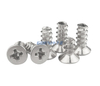 304 316 Stainless Steel Carbon Steel Nickelage Black Cross Countersunk Head Flat Tail Tapping Screws