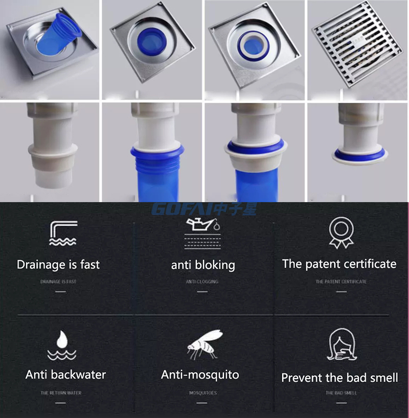 Bathroom Sewer Pipe Seal Ring Silicone Deodorant Floor Drain Core