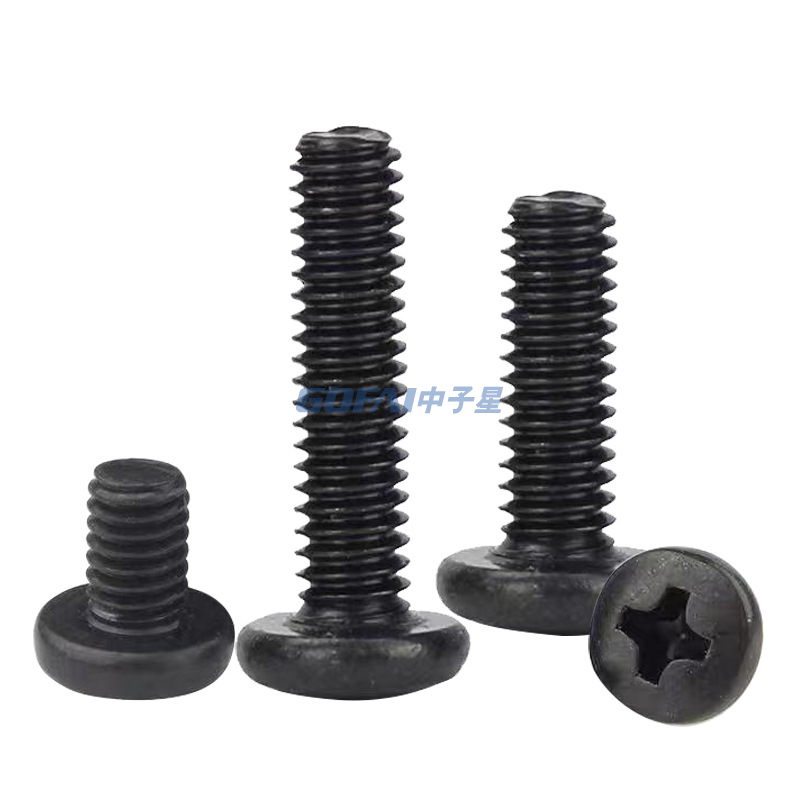 304 Stainless Steel Round Head Cross Shaped Screw with Intermediate Thread/Furniture Handle Screw/Black White Plastic Screw