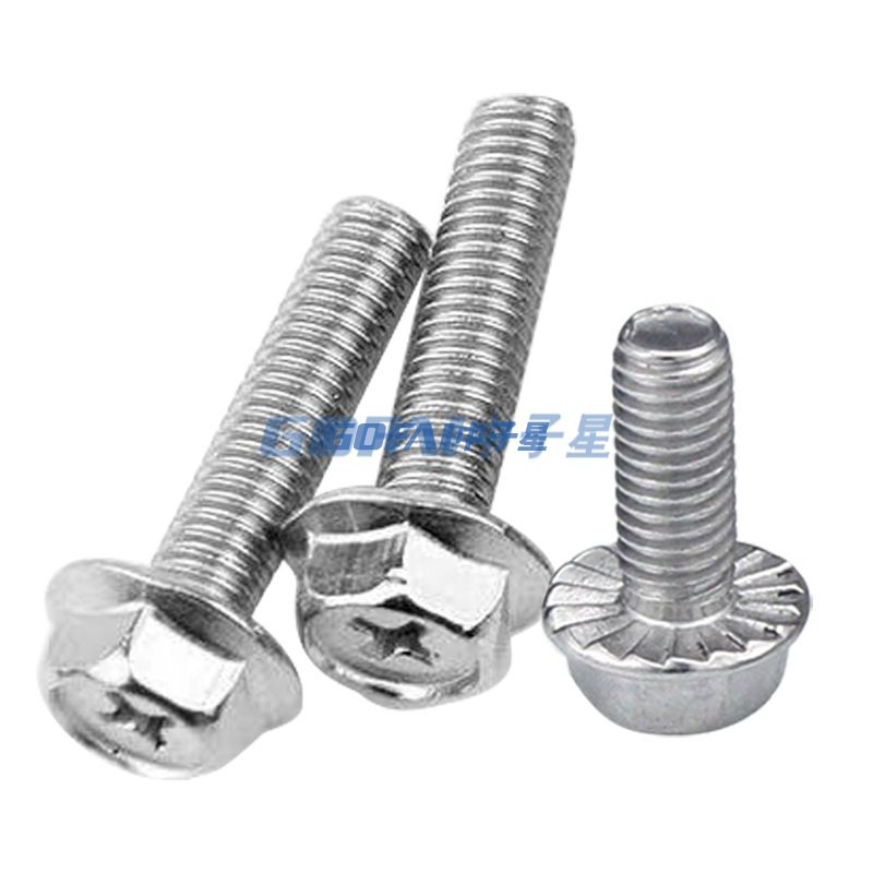304 Stainless Steel Cross Recess Screw/Cross Flange Screw/Recessed Cross Concave Outer Hexagonal Machine Screws M3/M4/M5/M6/M8