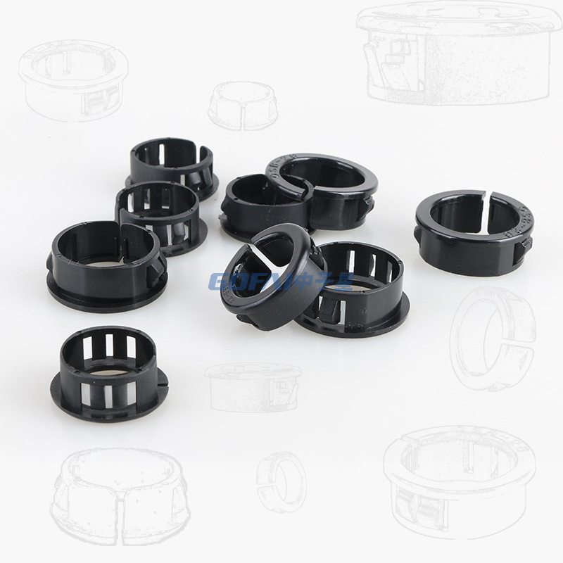 Snap in Locking Nylon Wire Grommet for Furniture Cabinet Panel