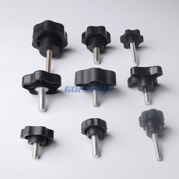 Star Shape Screw Knobs / Beach Umbrella Thread Knurling Handle Screw Knob for Machine Tool / Tightening Screw Grip Handle