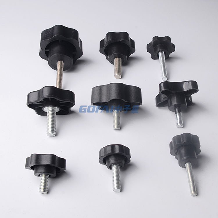 Star Shape Screw Knobs / Beach Umbrella Thread Knurling Handle Screw Knob for Machine Tool / Tightening Screw Grip Handle