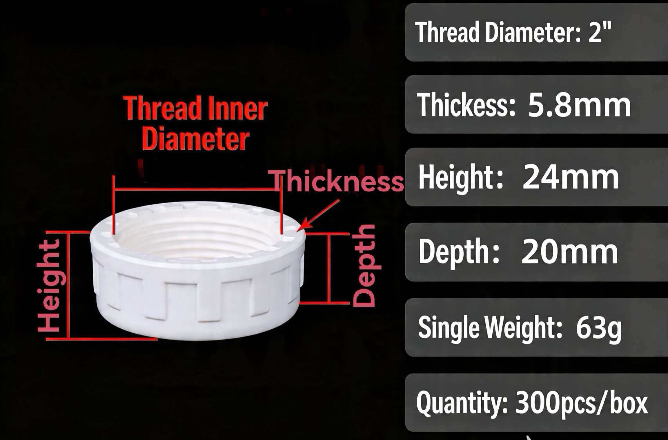 PVC Female Threaded Pipe Cap