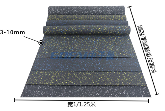 Soundproofing Gym Shock Absorber Rubber Floor Mat Tiles