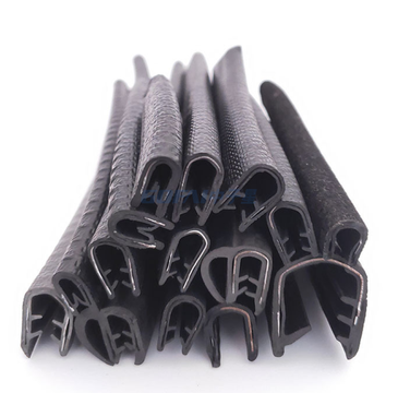 Car Door Edge U Shape Rubber Seal Strip With Shaped Steel Sheet