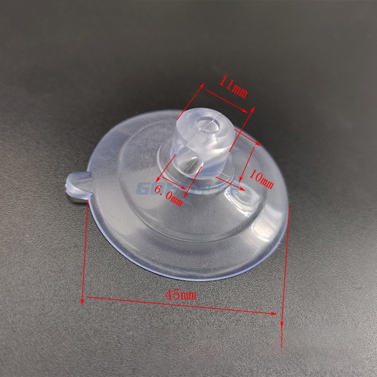 43mm 45mm 47mm Clear PVC Bathroom Shower Caddy Connectors Suction Cups