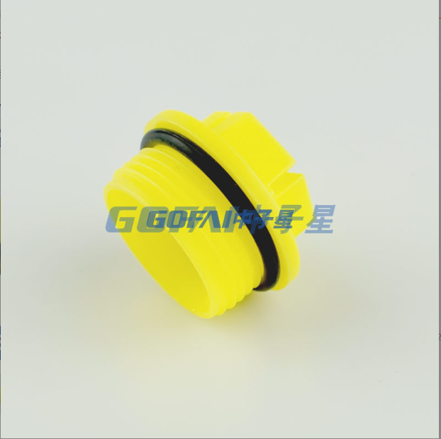 HDPE External Hexagon Cross Threaded Plug with O-Ring