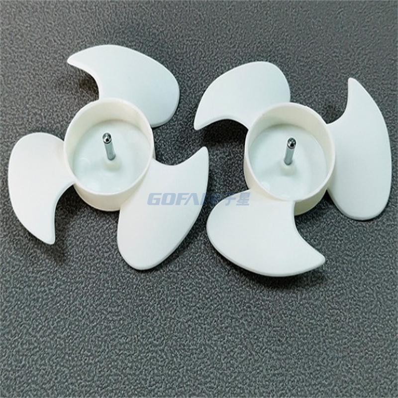 Handheld Small Fan Handheld Pp Plastic Fan Leaf 75mm3 Inch 3 Leaf Small Fan Leaf Milky White Fan Leaf
