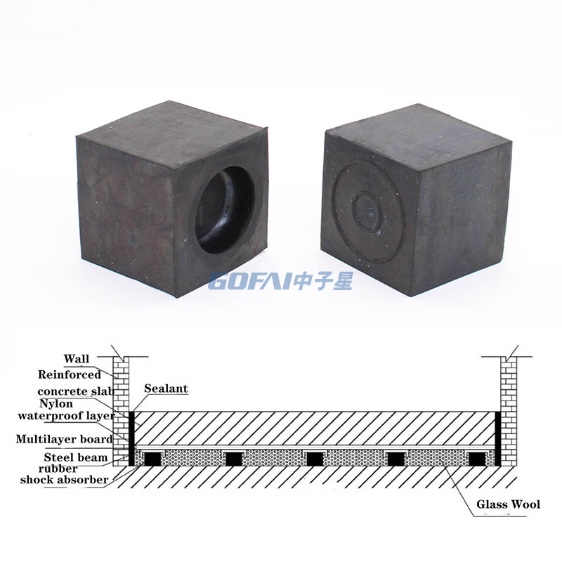 Floor Rubber Shock Absorber Machine Anti-Vibration Bumper Pad Rubber Damper