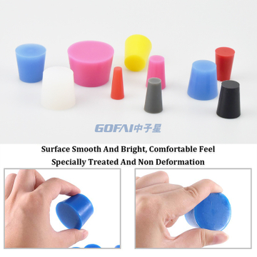 High Temperature Resistant Silicone Rubber Hole Test Tube Threaded Stopper Silicone Plug