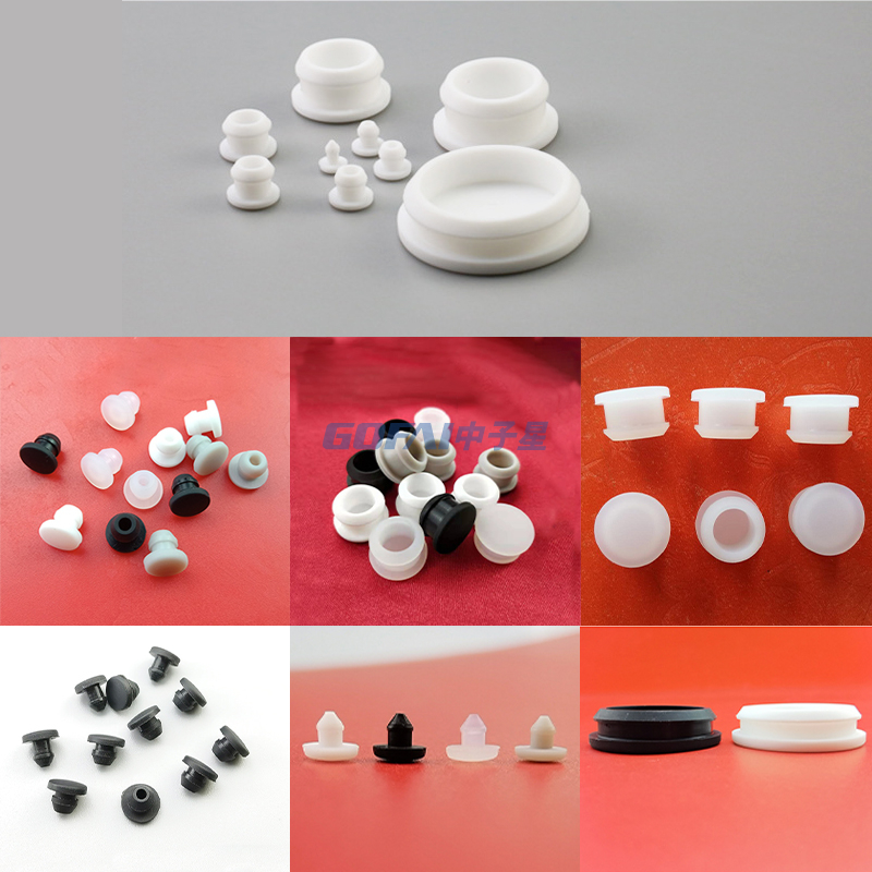 Snap-on Anti Drop Silicone Hole Plug Blanking End Cap with Slot for Pipe Tube