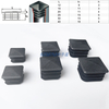 20mm 25mm 30mm 40mm Square Furniture Tower Type PE Insert Diamond Head Plastic Pipe End Cap for Chair Desk Leg Steel Tube
