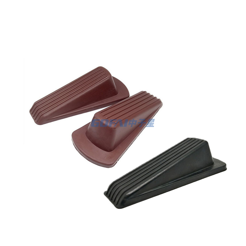 Rubber Door Stopper for Bottom of Door on Floor / Silicone Anti-Slip Baby Safety Door Stop Wedge