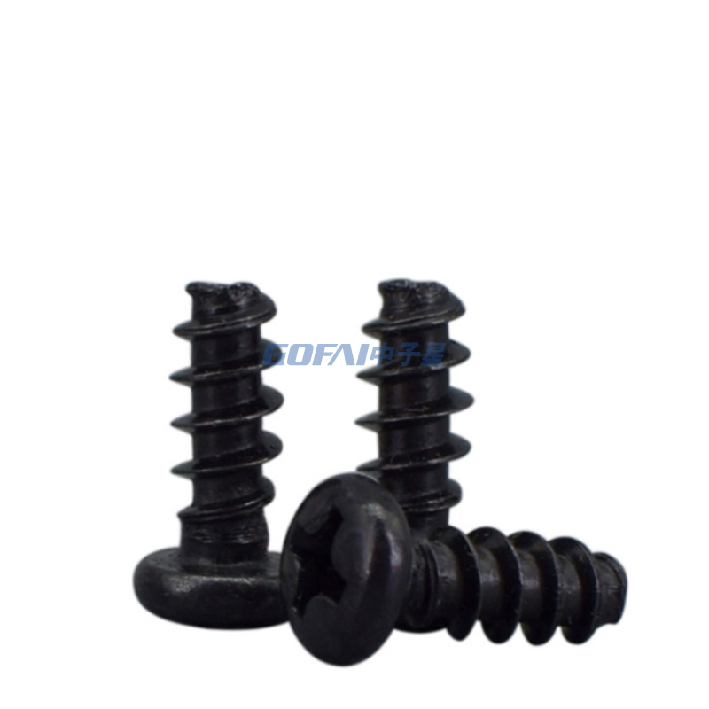 Stainless Steel Carbon Steel Black Zinc/ Bright Nickel Cross Round Head Self Tapping Flat Tail Screw