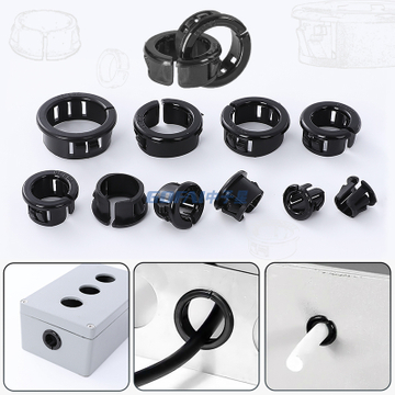 Snap in Locking Nylon Wire Grommet for Furniture Cabinet Panel