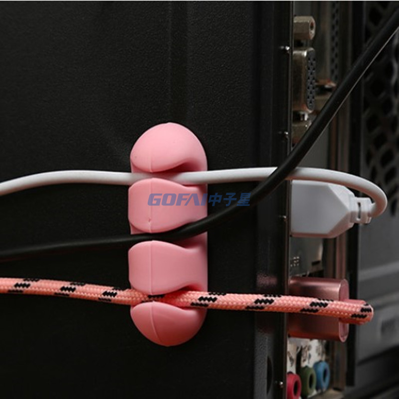 Silicone USB Cable Organizer Cable Winder Desktop Tidy Management Clips Cable Holder for Mouse Headphone Wire Organizer