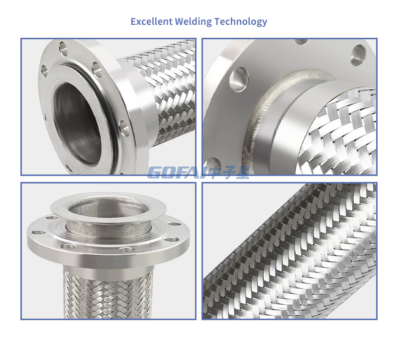 带法兰不锈钢编织泵连接器 (6)